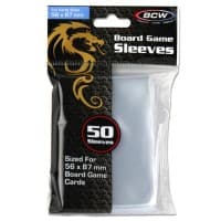 Board Game Sleeves Mini (56mm x 87mm) - Clear (50-Pack) - BCW Card Sleeves - Card Sleeves card