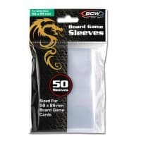 Board Game Sleeves Mini (58mm x 89mm) - Clear (50-Pack) - BCW Card Sleeves - Card Sleeves card