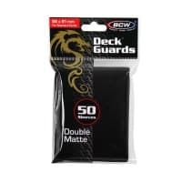 Deck Guards Double Matte Standard - Black (50-Pack) - BCW Card Sleeves - Card Sleeves card