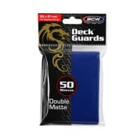 Deck Guards Double Matte Standard - Blue (50-Pack) - BCW Card Sleeves - Card Sleeves card