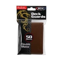 Deck Guards Double Matte Standard - Brown (50-Pack) - BCW Card Sleeves - Card Sleeves card