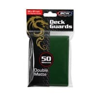 Deck Guards Double Matte Standard - Green (50-Pack) - BCW Card Sleeves - Card Sleeves card