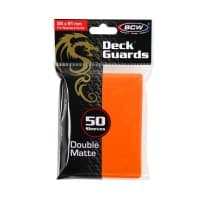 Deck Guards Double Matte Standard - Orange (50-Pack) - BCW Card Sleeves - Card Sleeves card
