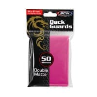 Deck Guards Double Matte Standard - Pink (50-Pack) - BCW Card Sleeves - Card Sleeves card