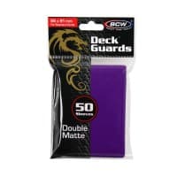 Deck Guards Double Matte Standard - Purple (50-Pack) - BCW Card Sleeves - Card Sleeves card