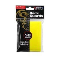 Deck Guards Double Matte Standard - Yellow (50-Pack) - BCW Card Sleeves - Card Sleeves card