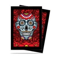 Dia De Los Muertos Blue Skull Standard Deck Protectors (50-Pack) - Ultra Pro Card Sleeves - Card Sleeves card