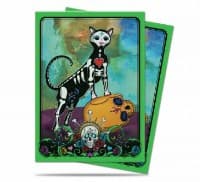 Dia De Los Muertos Cat Standard Size Deck Protector Sleeves (50-Pack) - Ultra Pro Card Sleeves - Card Sleeves card