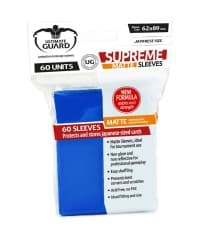 Double Matte Sleeve - Supreme Sleeves Japanese Size Matte Blue (60-Pack) - Ultimate Guard Card Sleeves - Card Sleeves card