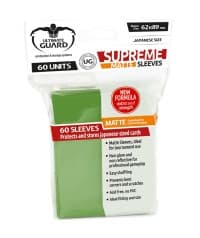 Double Matte Sleeve - Supreme Sleeves Japanese Size Matte Green (60-Pack) - Ultimate Guard Card Sleeves - Card Sleeves card
