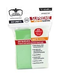 Double Matte Sleeve - Supreme Sleeves Japanese Size Matte Light Green (60-Pack) - Ultimate Guard Card Sleeves - Card Sleeves card