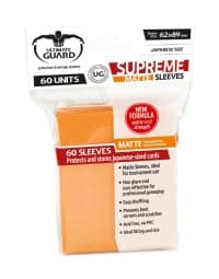 Double Matte Sleeve - Supreme Sleeves Japanese Size Matte Orange (60-Pack) - Ultimate Guard Card Sleeves - Card Sleeves card