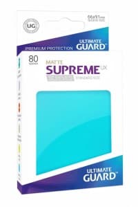 Double Matte Sleeve - Supreme UX Sleeves Aquamarine (80-Pack) - Ultimate Guard Card Sleeves - Card Sleeves card