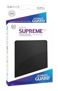 Double Matte Sleeve - Supreme UX Sleeves Japanese Black (60-Pack) - Ultimate Guard Card Sleeves - Card Sleeves card