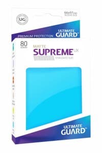 Double Matte Sleeve - Supreme UX Sleeves Light Blue (80-Pack) - Ultimate Guard Card Sleeves - Card Sleeves card