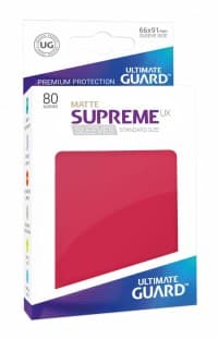 Double Matte Sleeve - Supreme UX Sleeves Red (80-Pack) - Ultimate Guard Card Sleeves - Card Sleeves card