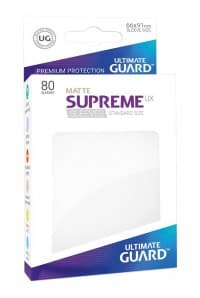 Double Matte Sleeve - Supreme UX Sleeves White (80-Pack) - Ultimate Guard Card Sleeves - Card Sleeves card