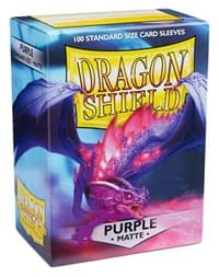 Dragon Shield Matte Sleeves - Purple (100-Pack) - Dragon Shield Card Sleeves - Card Sleeves card