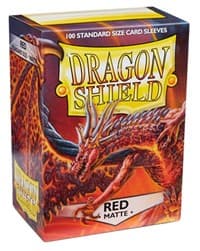 Dragon Shield Matte Sleeves - Red (100-Pack) - Dragon Shield Card Sleeves - Card Sleeves card