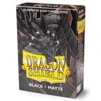Dragon Shield Matte Japanese Sleeves - Black (60-Pack) - Dragon Shield Card Sleeves - Card Sleeves card