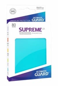 Gloss Sleeve - Supreme UX Sleeves Aquamarine (80-Pack) - Ultimate Guard Card Sleeves - Card Sleeves card