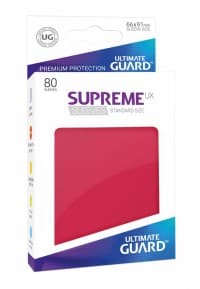 Gloss Sleeve - Supreme UX Sleeves Red (80-Pack) - Ultimate Guard Card Sleeves - Card Sleeves card