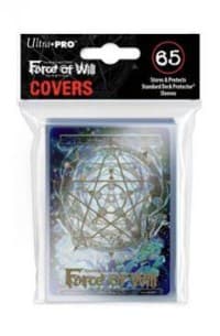 Gold Magic Circle Sleeve Covers for Force of Will with Hymnal's Memoria Promo (65-Pack) - Ultra Pro Card Sleeves - Card Sleeves card