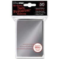 Hi-Gloss Silver Small Deck Protectors (50-Pack) - Ultra Pro Card Sleeves - Card Sleeves card