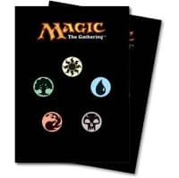 Mana Symbols Standard Deck Protectors for Magic (80-Pack) - Ultra Pro Card Sleeves - Card Sleeves card