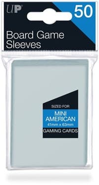 Mini American Board Game Sleeves - 41mm X 63mm (50-Pack) - Ultra Pro Card Sleeves - Card Sleeves card