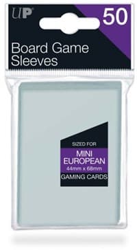 Mini European Board Game Sleeves - 44mm X 68mm (50-Pack) - Ultra Pro Card Sleeves - Card Sleeves card