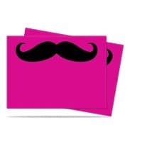 Mustachio Pink Standard Deck Protectors (50-Pack) - Ultra Pro Card Sleeves - Card Sleeves card