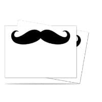 Mustachio White Standard Deck Protectors (50-Pack) - Ultra Pro Card Sleeves - Card Sleeves card