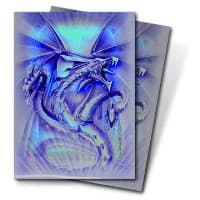 Navy Diamond Dragon Standard Deck Protectors by Monte Moore (50-Pack) - Ultra Pro Card Sleeves - Card Sleeves card