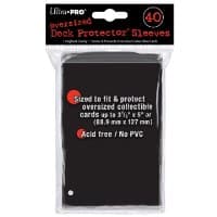 Oversized Deck Protectors - Black (40 pack) - Ultra Pro Card Sleeves - Card Sleeves card