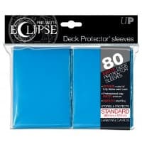 PRO-Matte Eclipse Standard Deck Protector Sleeves - Light Blue (80-Pack) - Ultra Pro Card Sleeves - Card Sleeves card