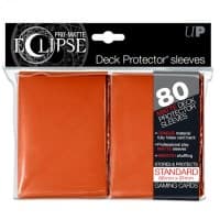 PRO-Matte Eclipse Standard Deck Protector Sleeves - Orange (80-Pack) - Ultra Pro Card Sleeves - Card Sleeves card