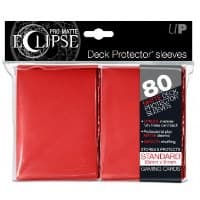 PRO-Matte Eclipse Standard Deck Protector Sleeves - Red (80-Pack) - Ultra Pro Card Sleeves - Card Sleeves card