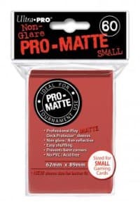 Pro-Matte Small Deck Protectors - Red (60-Pack) - Ultra Pro Card Sleeves - Card Sleeves card