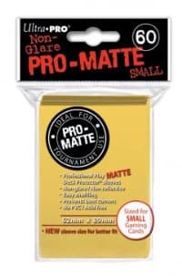 Pro-Matte Small Deck Protectors - Yellow (60-Pack) - Ultra Pro Card Sleeves - Card Sleeves card
