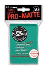 Pro-Matte Standard Deck Protectors - Aqua (50-Pack) - Ultra Pro Card Sleeves - Card Sleeves card