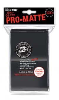 PRO-Matte Standard Deck Protectors - Black (100-Pack) - Ultra Pro Card Sleeves - Card Sleeves card