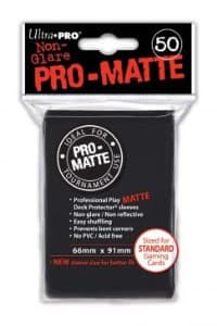 PRO-Matte Standard Deck Protectors - Black (50-Pack) - Ultra Pro Card Sleeves - Card Sleeves card