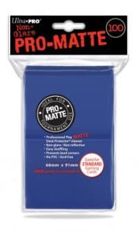 Pro-Matte Standard Deck Protectors - Blue (100-Pack) - Ultra Pro Card Sleeves - Card Sleeves card