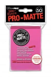 Pro-Matte Standard Deck Protectors - Bright Pink (50-Pack) - Ultra Pro Card Sleeves - Card Sleeves card