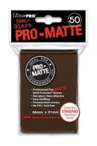 Pro-Matte Standard Deck Protectors - Brown (50-Pack) - Ultra Pro Card Sleeves - Card Sleeves card