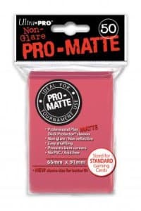 Pro-Matte Standard Deck Protectors - Fuchsia (50-Pack) - Ultra Pro Card Sleeves - Card Sleeves card