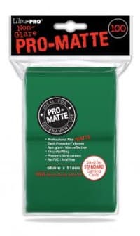 PRO-Matte Standard Deck Protectors - Green (100-Pack) - Ultra Pro Card Sleeves - Card Sleeves card