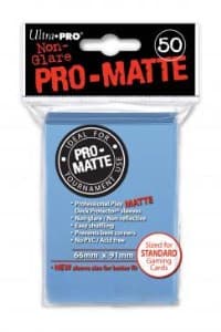 Pro-Matte Standard Deck Protectors - Light Blue (50-Pack) - Ultra Pro Card Sleeves - Card Sleeves card