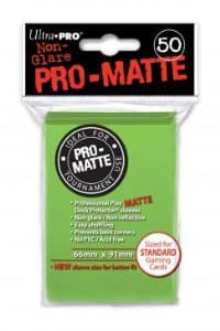 Pro-Matte Standard Deck Protectors - Lime Green (50-Pack) - Ultra Pro Card Sleeves - Card Sleeves card